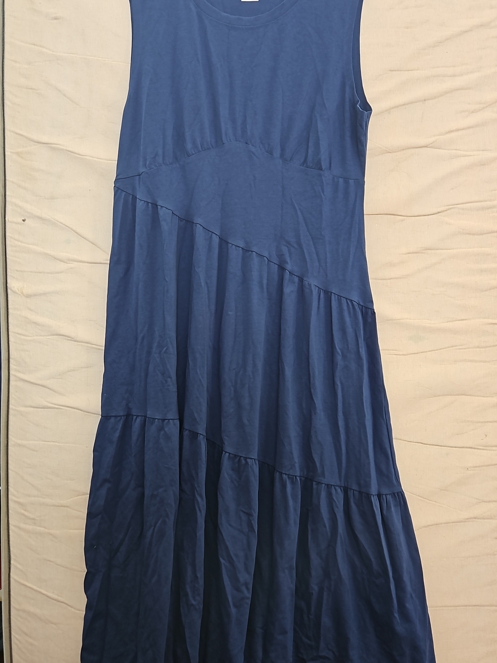 DKNY Women’s Navy Blue Tiered Maxi Dress